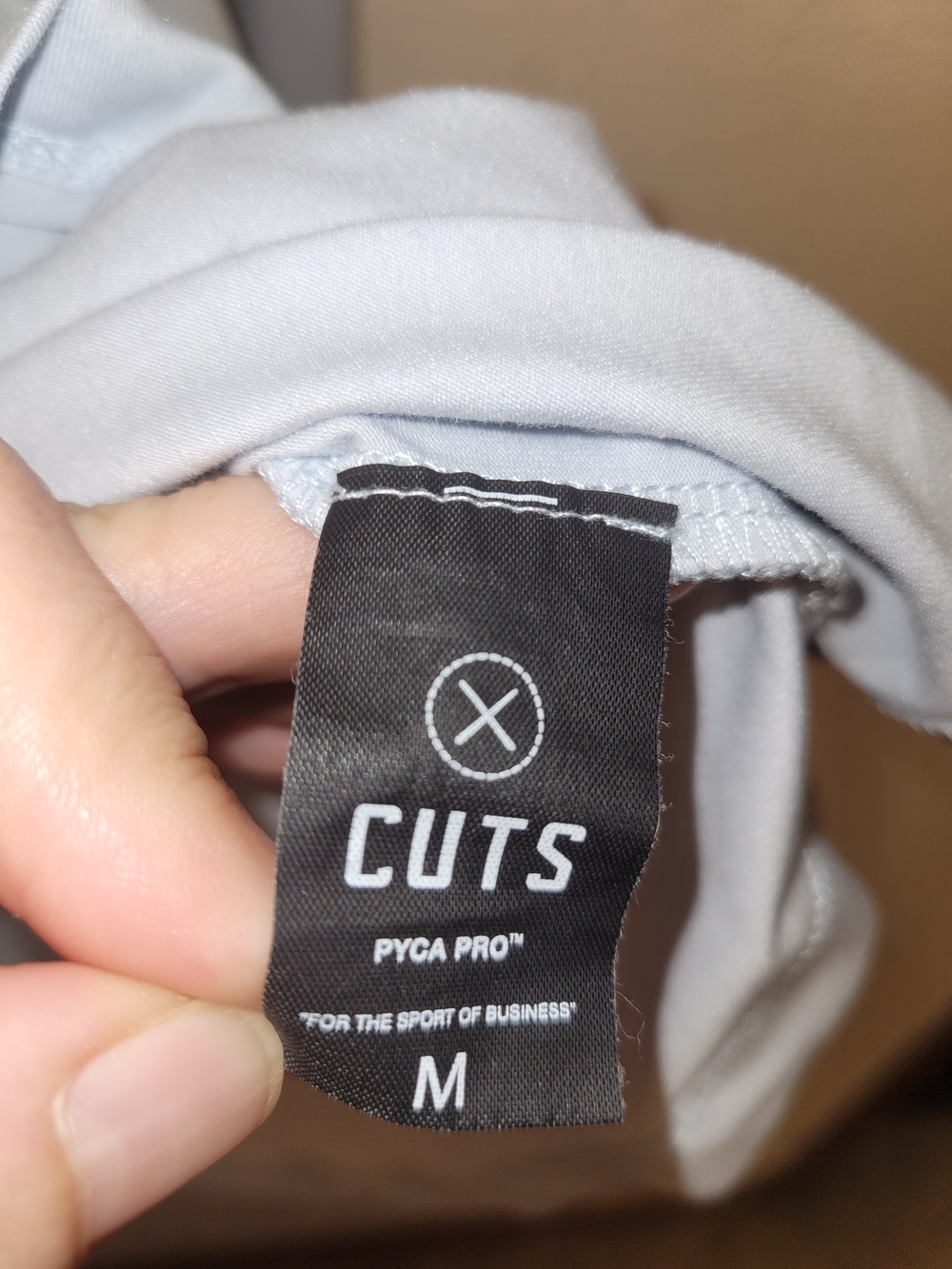 CUTS Clothing PYCA Pro Curve-Hem Long Sleeve Crew Neck T-Shirt Light Blue Men's - Picture 4 of 6